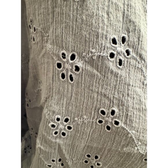 Free People Letters to Juliet Eyelet Top Size M White 100% Cotton Boho Chic - Picture 6 of 6
